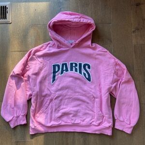 Pink Hoodie with Logo Detail